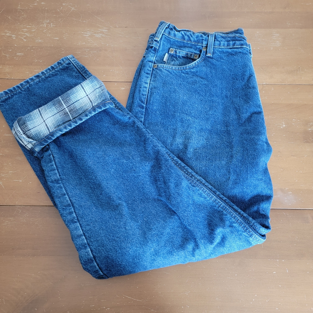 Carhartt Men's Relaxed Fit Flannel-lined Denim Jeans Size 40x32.